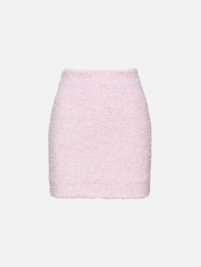 Tweed Mini Skirt,BALENCIAGA,PINK,Image 1