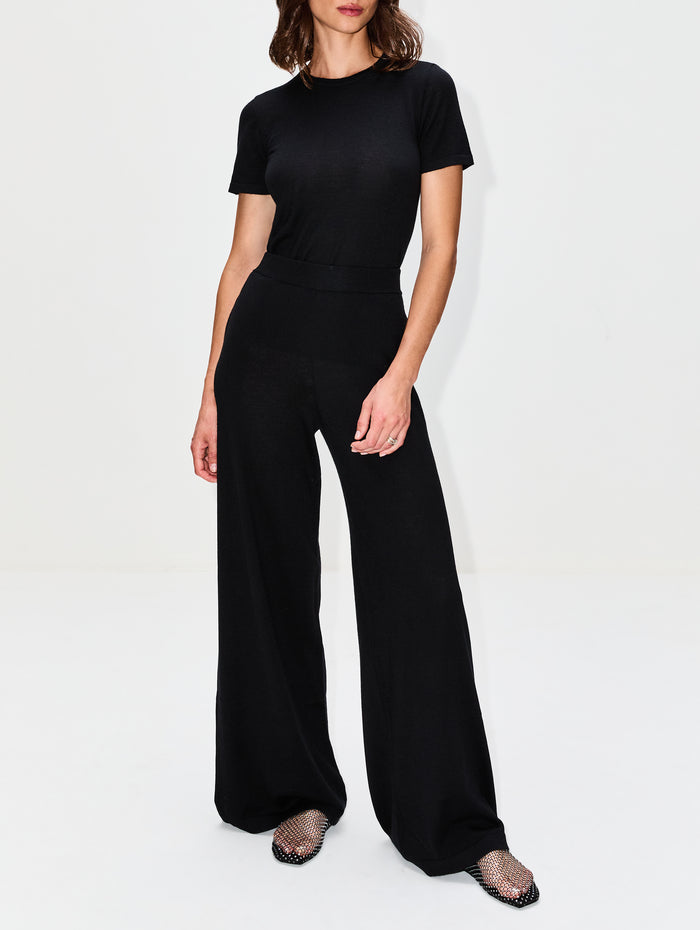 Wide Leg Pant,SPRWMN,BLACK,Image 1