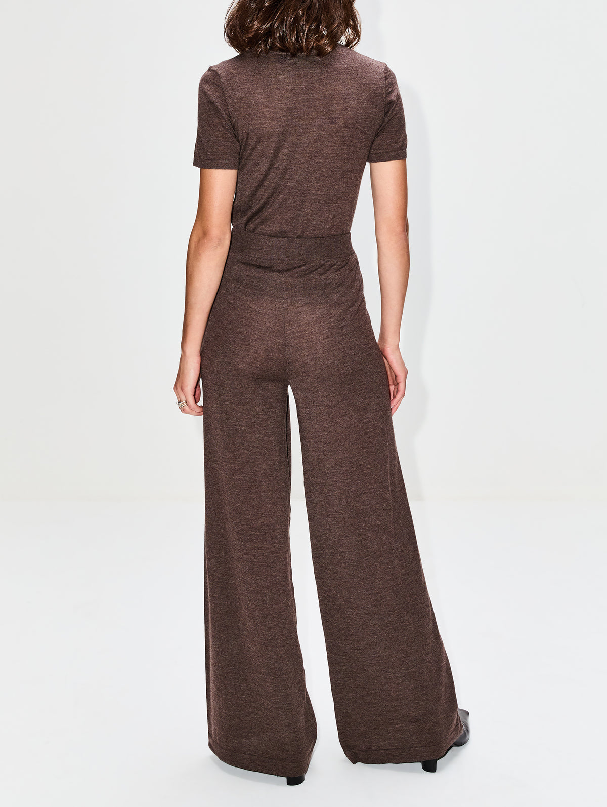 Wide Leg Pant,SPRWMN,HEATHERED BROWN,Image 8