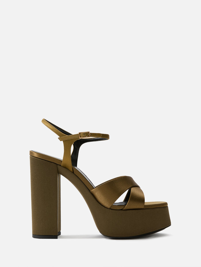 Bianca Platform Sandal 85mm,SAINT LAURENT,KAKI/OLIVE,Image 1