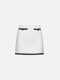 Front Pocket Mini Skirt,GUCCI,OFF WHITE,Image 1