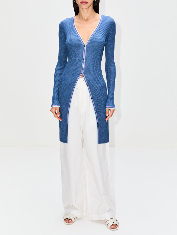 Quatam Cardigan,GABRIELA HEARST,DENIM BLUE,Image 1