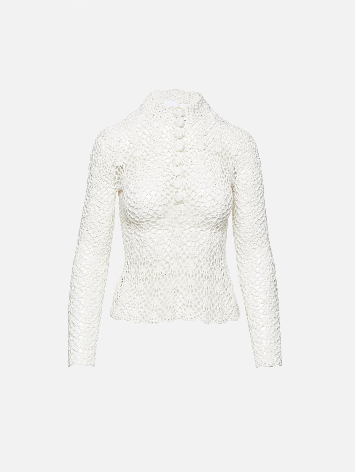 Crochet Top,PARIS GEORGIA,CREAM,Image 1