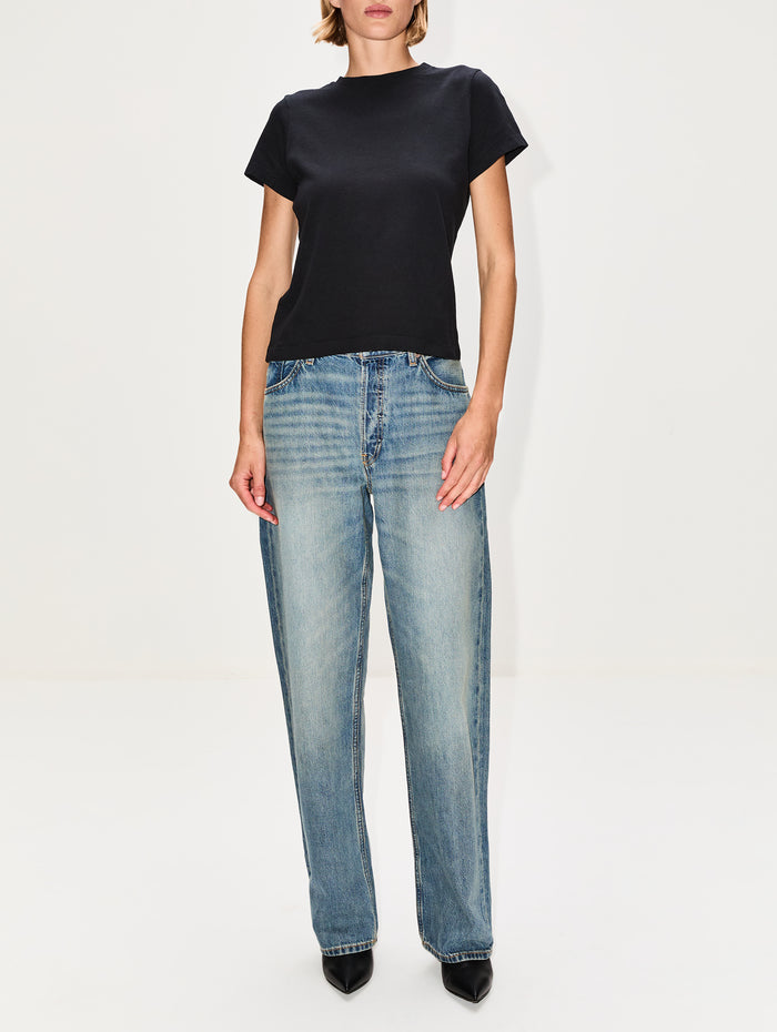 Samson Tee Shirt,KHAITE,WASHED BLACK,Image 1