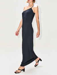 Ribbon Scuba Maxi Dress,ZEYNEP ARCAY,ANTRASIT,Image 3
