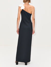 Ribbon Scuba Maxi Dress,ZEYNEP ARCAY,ANTRASIT,Image 4