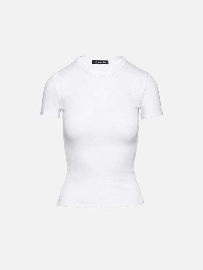 Crawford Top,ELYSEWALKER LABEL,WHITE,Image 1