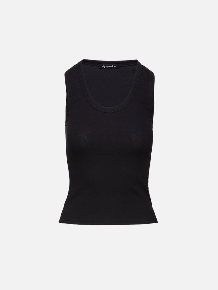 Crawford Tank,ELYSEWALKER LABEL,BLACK,Image 1
