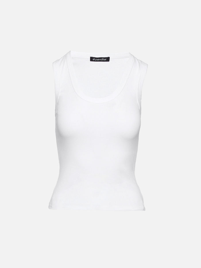 Crawford Tank,ELYSEWALKER LABEL,WHITE,Image 1