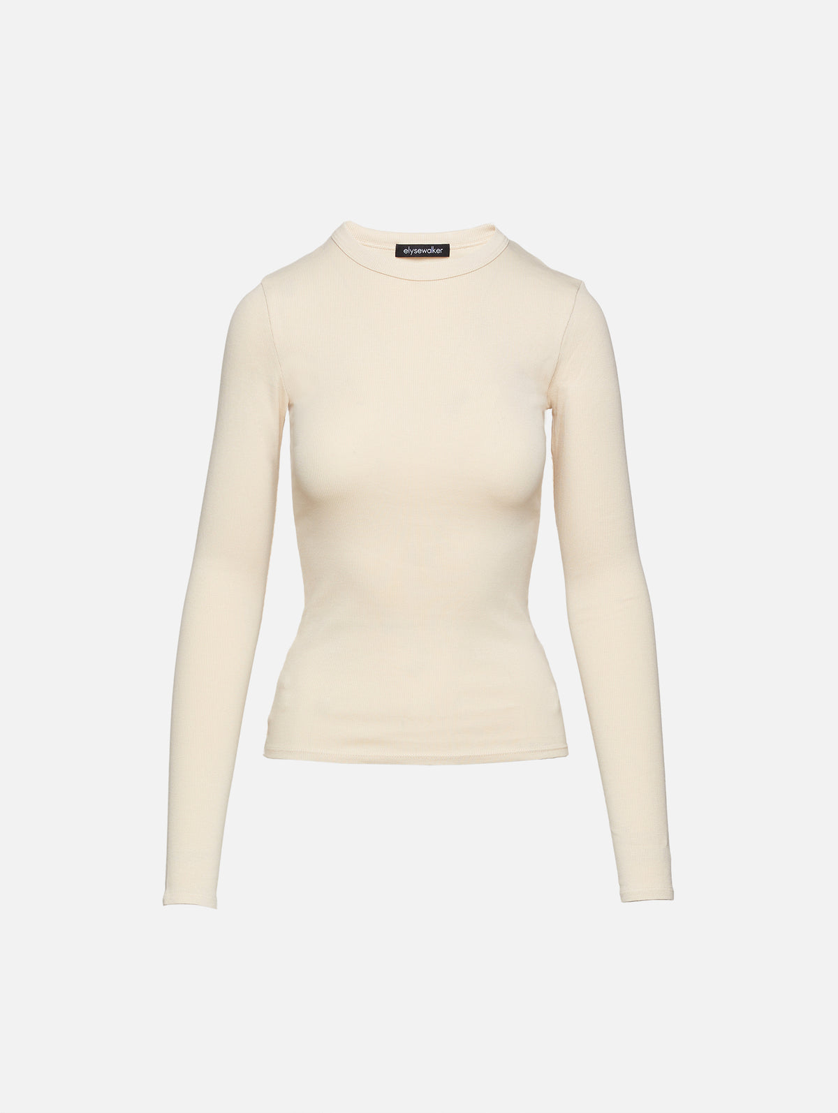 Crawford Long Sleeve Top,ELYSEWALKER LABEL,BLACK,Image 4
