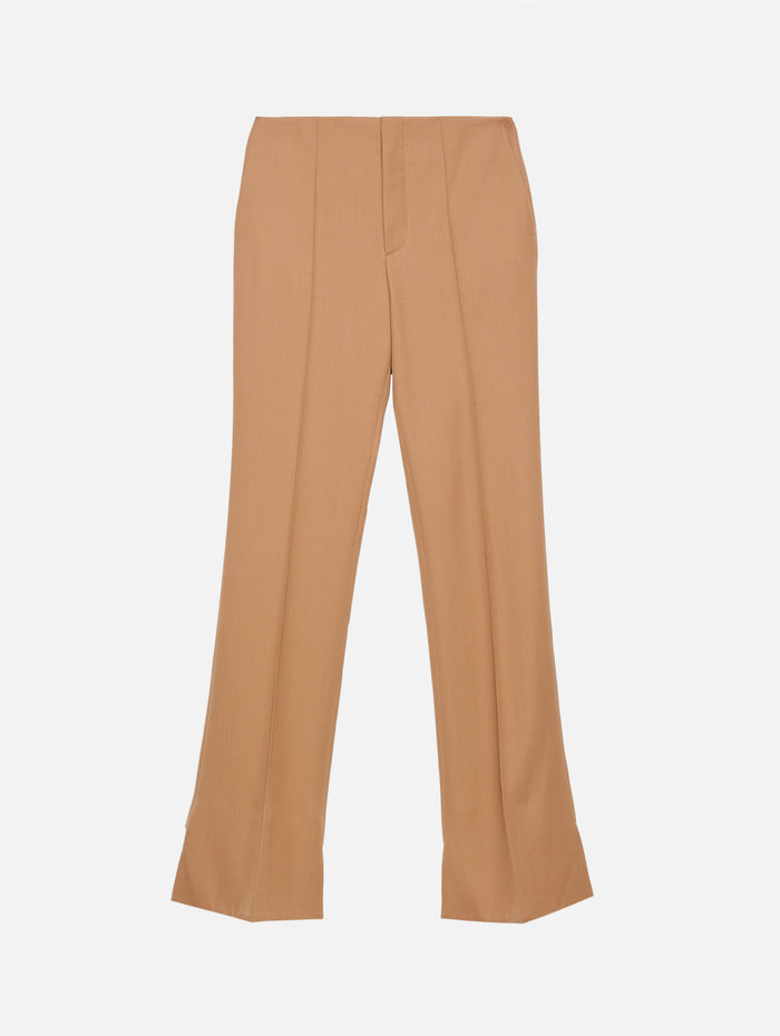 Flare Trouser,CHLOÉ,COCONUT BROWN,Image 1