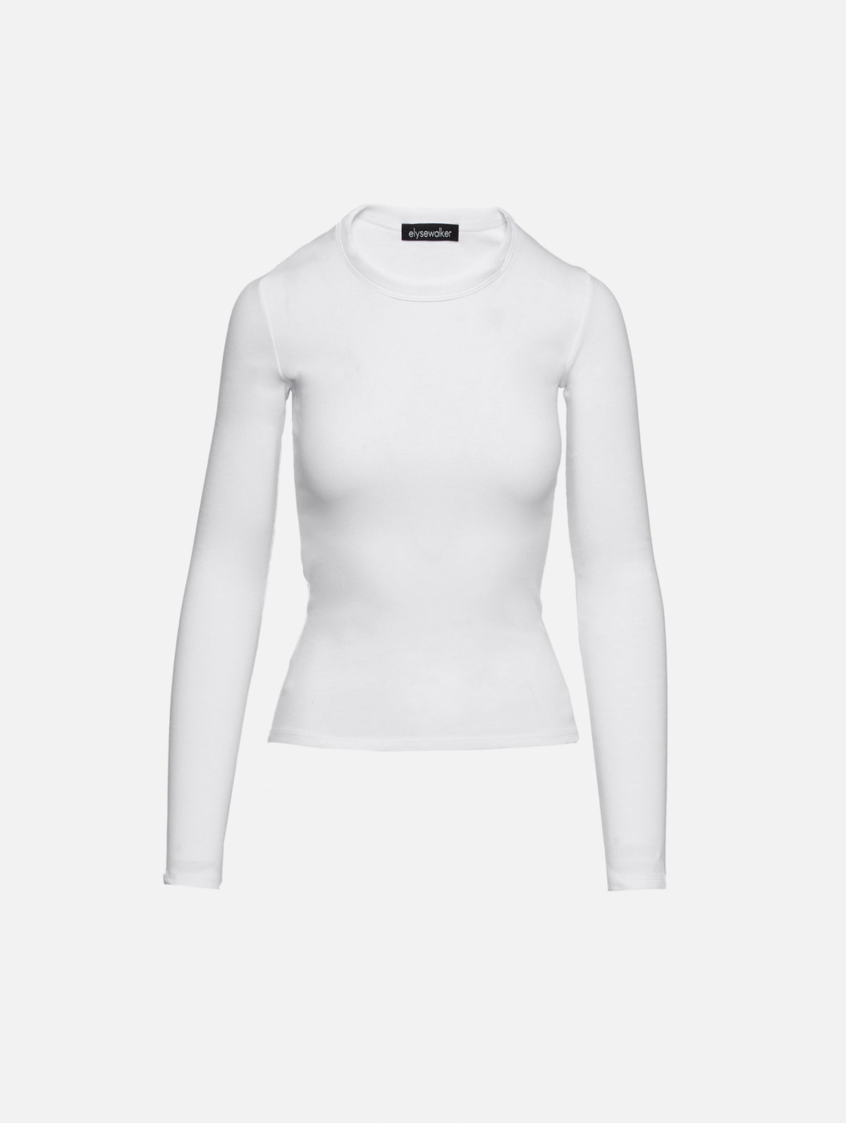 Crawford Long Sleeve Top,ELYSEWALKER LABEL,BLACK,Image 1