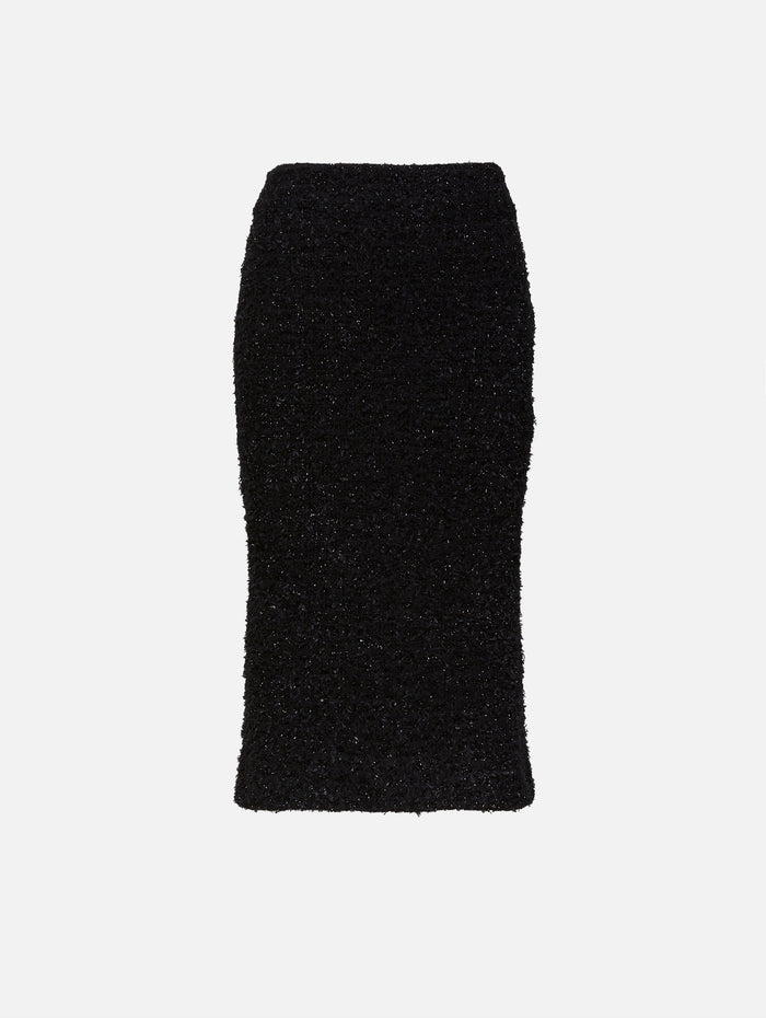 Tweed Midi Skirt,BALENCIAGA,BLACK,Image 1