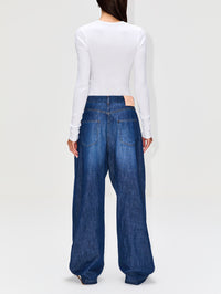 Crawford Long Sleeve Top,ELYSEWALKER LABEL,BLACK,Image 3