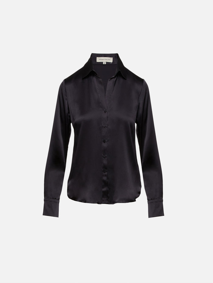 Cae La Noche Blouse,ANDRES OTALORA,BLACK,Image 1