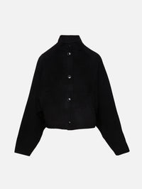 Nyma Cropped Jacket,LOULOU DE SAISON,BLACK,Image 1