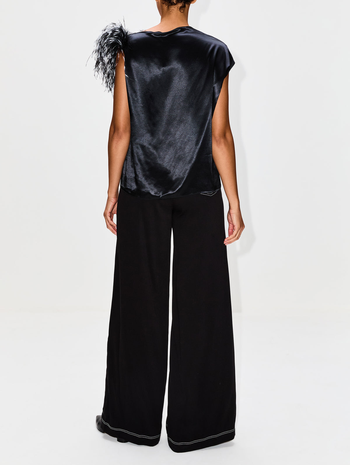 Feather Tank,FERRAGAMO,NERO,Image 3