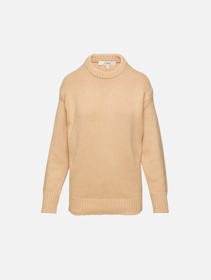 Crewneck Sweater,CHLOÉ,ULTIMATE NUDE,Image 1