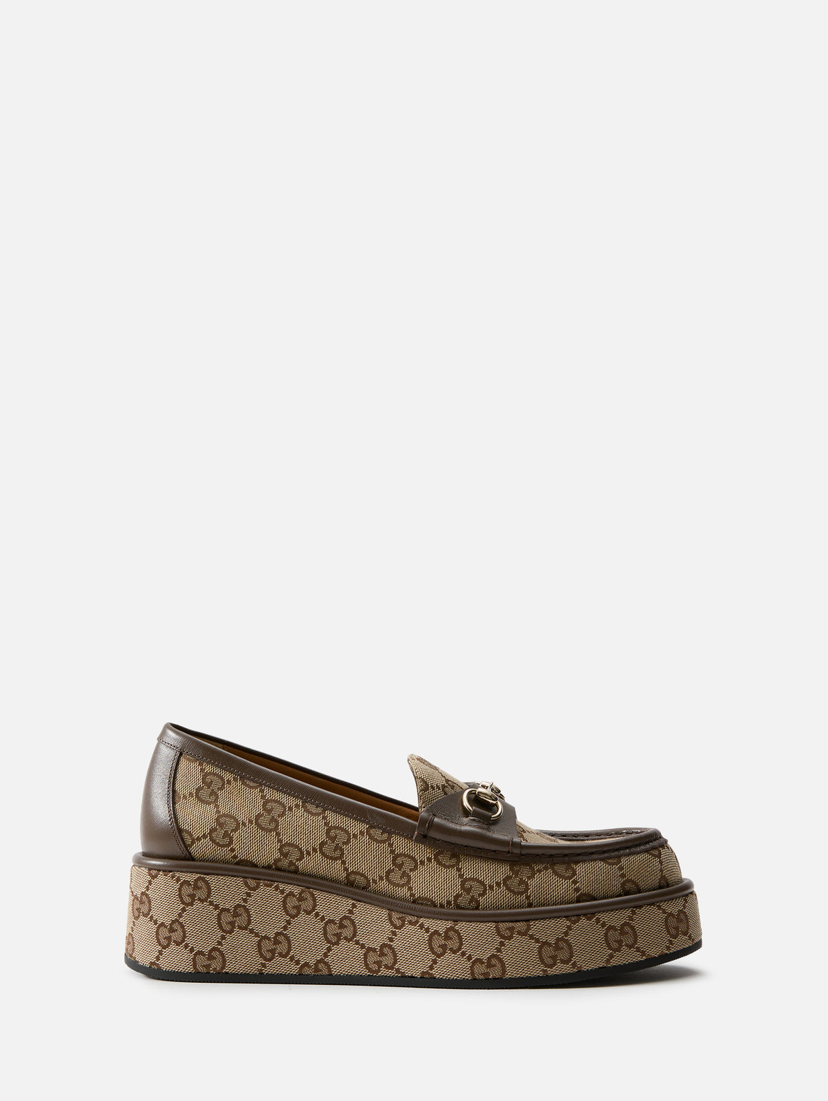 Ilde Mocassin Platform,GUCCI,BEIGE EBONY,Image 1