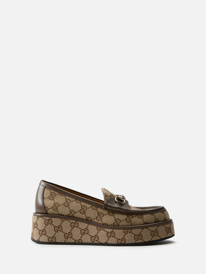 Ilde Mocassin Platform,GUCCI,BEIGE EBONY,Image 1