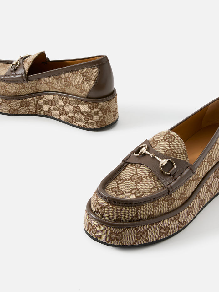 Ilde Mocassin Platform,GUCCI,BEIGE EBONY,Image 1