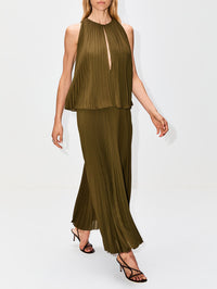 Hallett Dress,BRANDON MAXWELL,OLIVE GREEN,Image 3