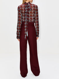 Blending Family Blouse,GUCCI,BROWN/AZURE,Image 3