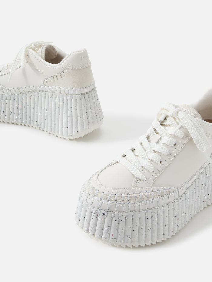 Nama Platform Sneaker,CHLOÉ,WHITE,Image 1