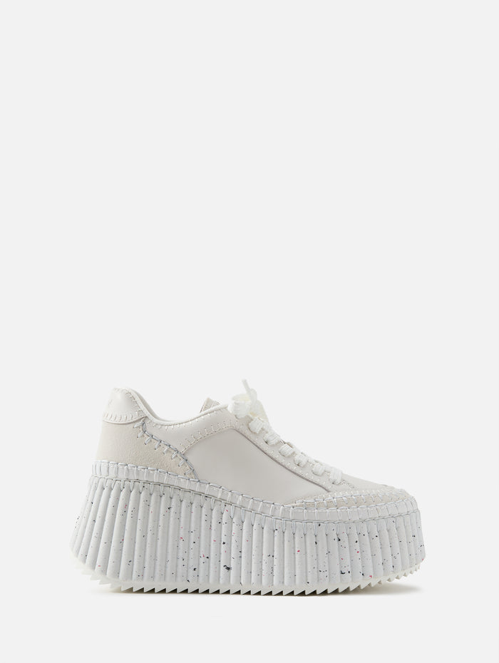 Nama Platform Sneaker,CHLOÉ,WHITE,Image 1