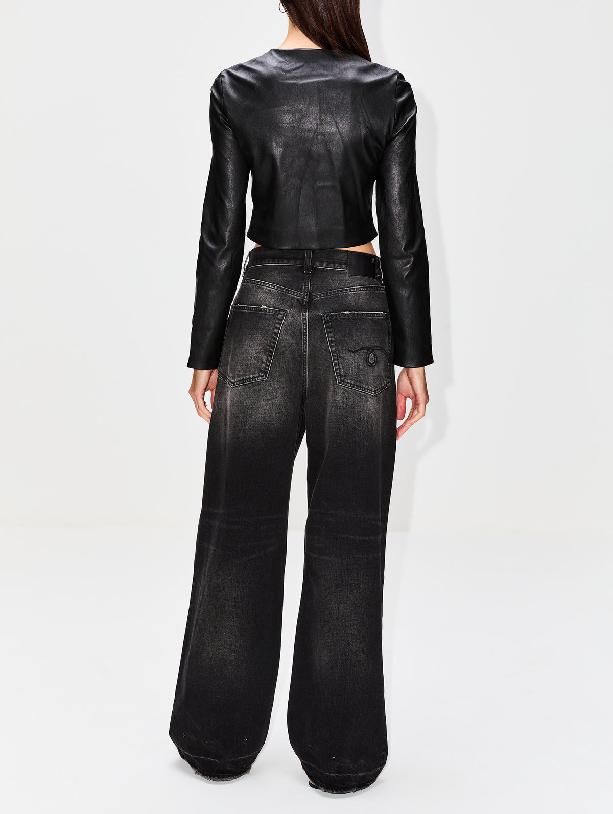 Stretch Leather Jacket,SUSAN BENDER,OAT,Image 3