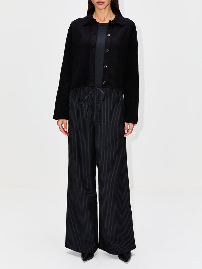 Anniversary Cardigan,ELYSEWALKER LABEL,BLACK,Image 1