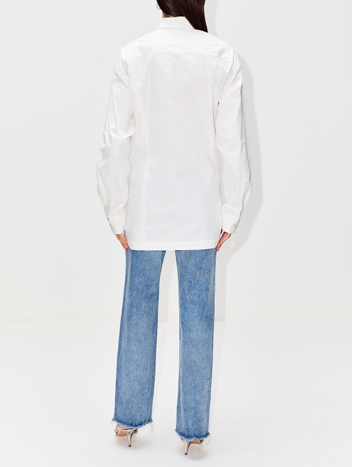 Clicks Wrap Waist Blouse,DRIES VAN NOTEN,OFF WHITE,Image 3