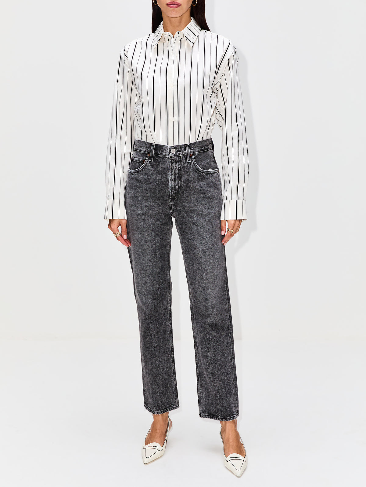 Damita Shirt,TOVE,WHITE STRIPE,Image 2