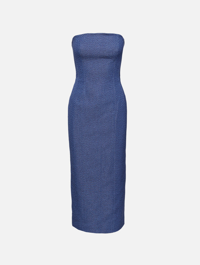 Alba Midi Dress,TOVE,BLUE,Image 1