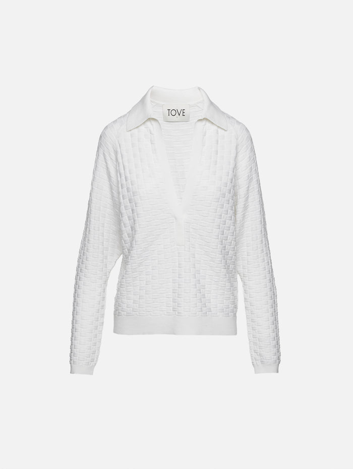 Juniper Knitted Top,TOVE,WHITE,Image 1