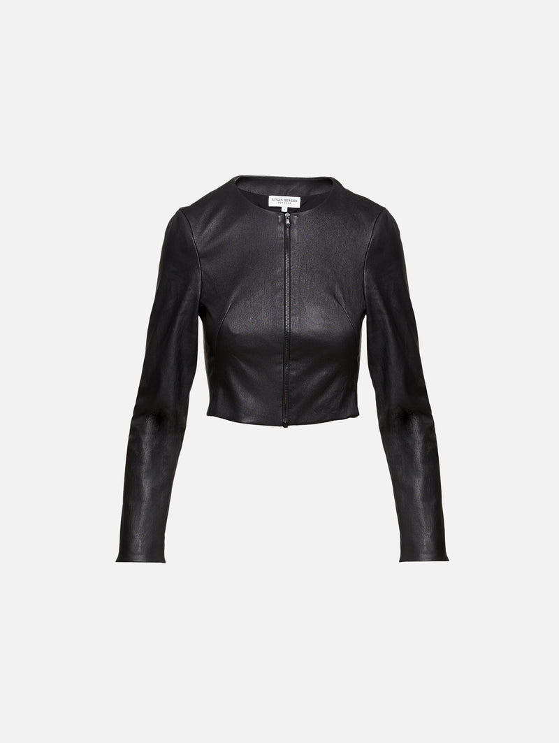 Stretch Leather Jacket
