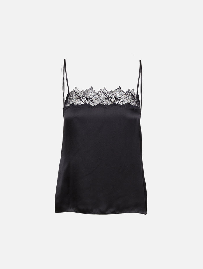 Haya Lace Trim Cami,SABLYN,BLACK,Image 1