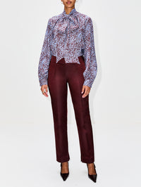 Lisa Pant,AMIR TAGHI,BURGUNDY,Image 2