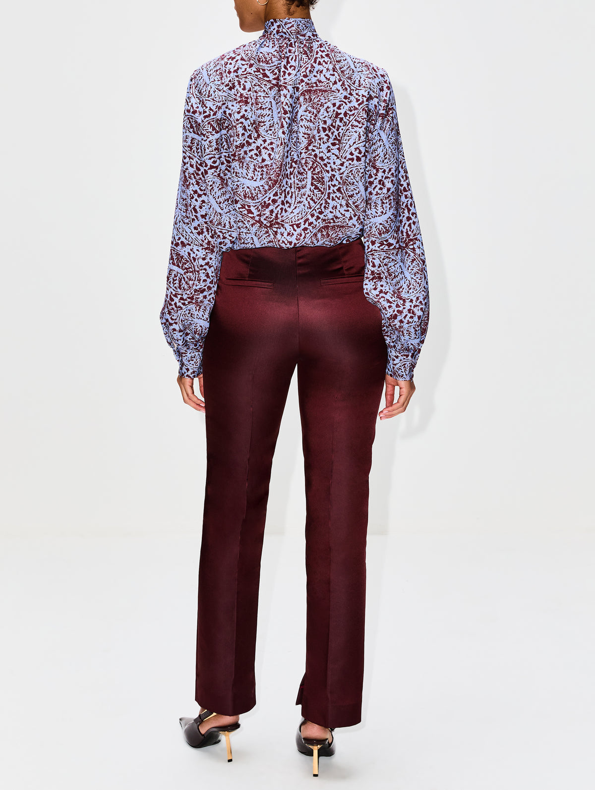 Lisa Pant,AMIR TAGHI,BURGUNDY,Image 3