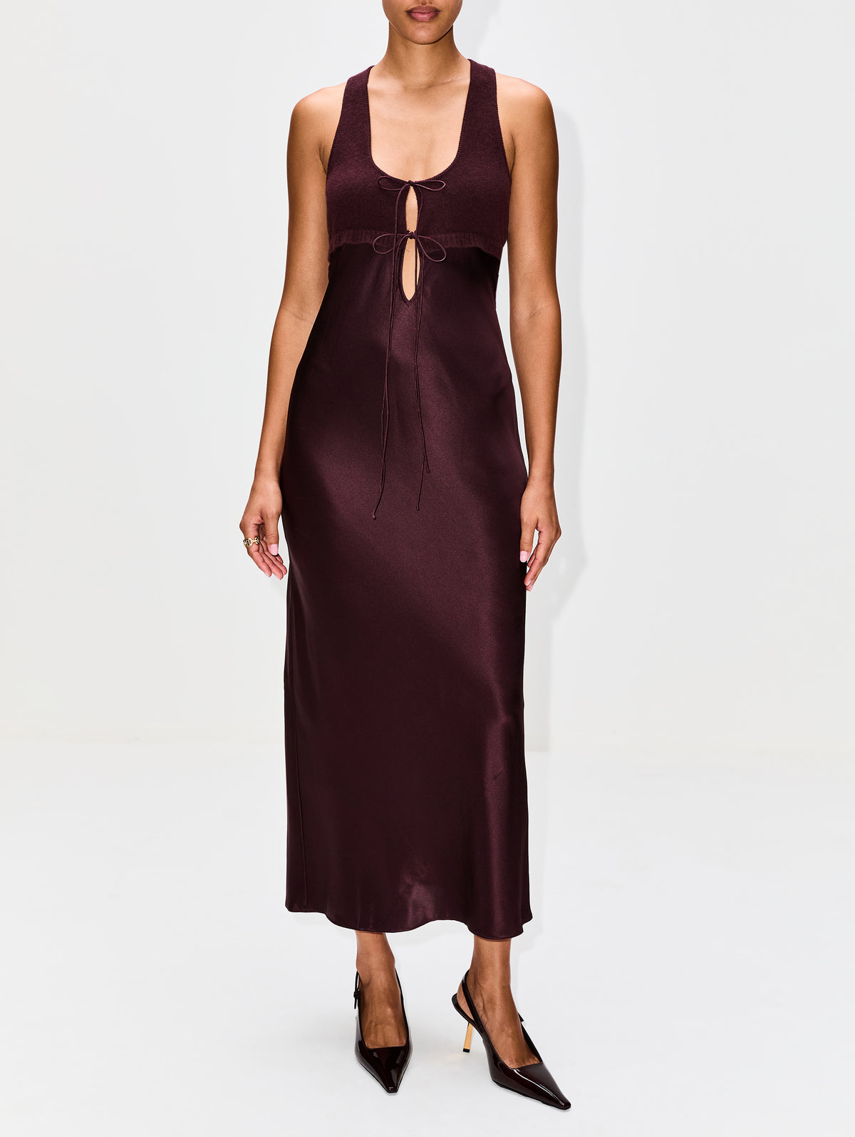 Lee Slingback 75mm,SAINT LAURENT,MARRON,Image 3
