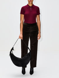 Shrunken Polo,GUEST IN RESIDENCE,PLUM,Image 5