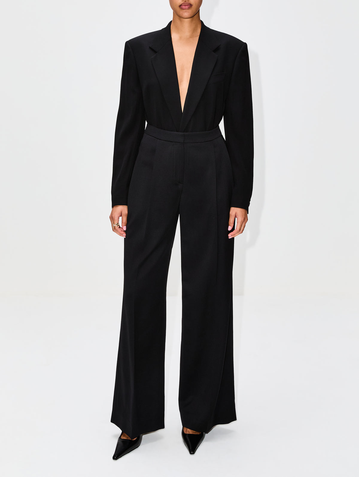 Tailored Bodysuit,PETAR PETROV,BLACK,Image 2