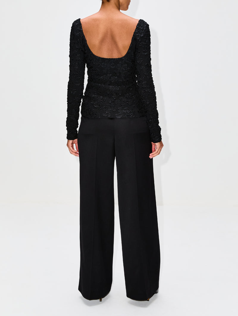 Round Neck Long Sleeve Top