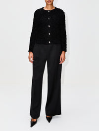 Crewneck Cardigan,GIVENCHY,BLACK,Image 2