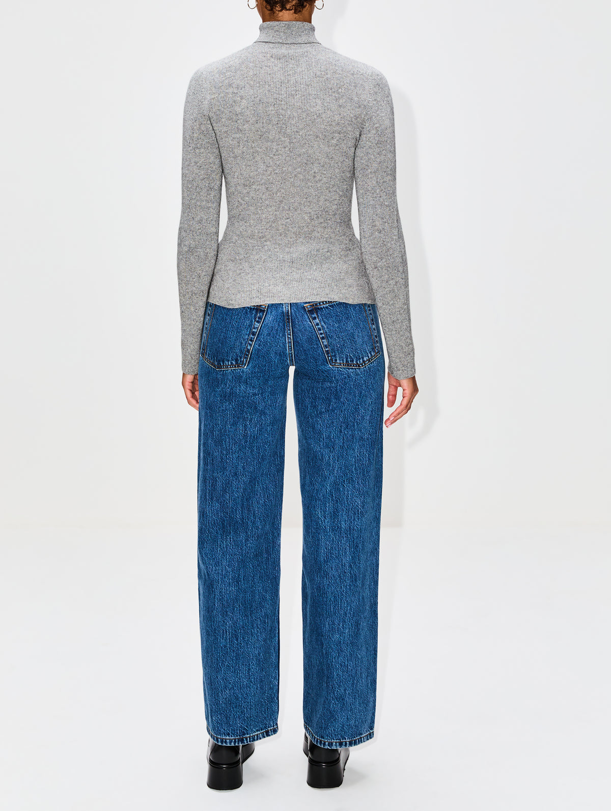 Delicash Turtleneck Top,THE ELDER STATESMAN,OATMEAL,Image 3