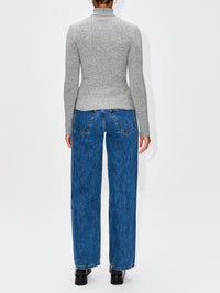 Delicash Turtleneck Top,THE ELDER STATESMAN,OATMEAL,Image 3