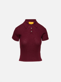 Shrunken Polo,GUEST IN RESIDENCE,PLUM,Image 4