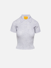 Shrunken Polo,GUEST IN RESIDENCE,PLUM,Image 1