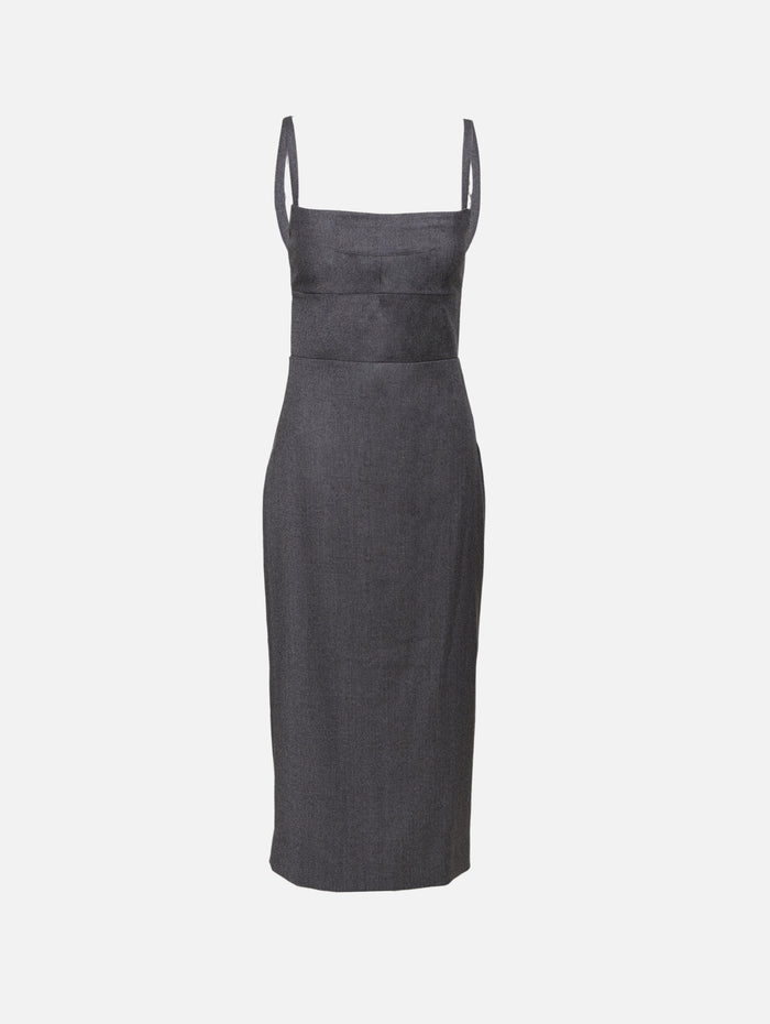 Samantha Dress,AMIR TAGHI,CHARCOAL,Image 1