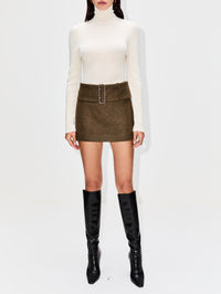 Delicash Turtleneck Top,THE ELDER STATESMAN,OATMEAL,Image 5